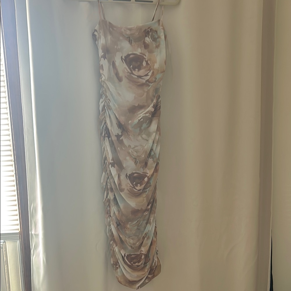 Windsor Brown and Cream Patterned Maxi Dress